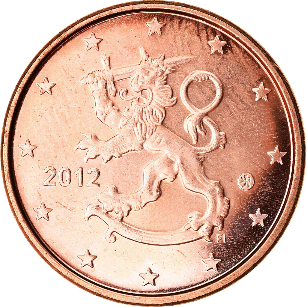 Finlandia, 5 Euro Cent, 2012, EBC, Cobre chapado en acero, KM:100