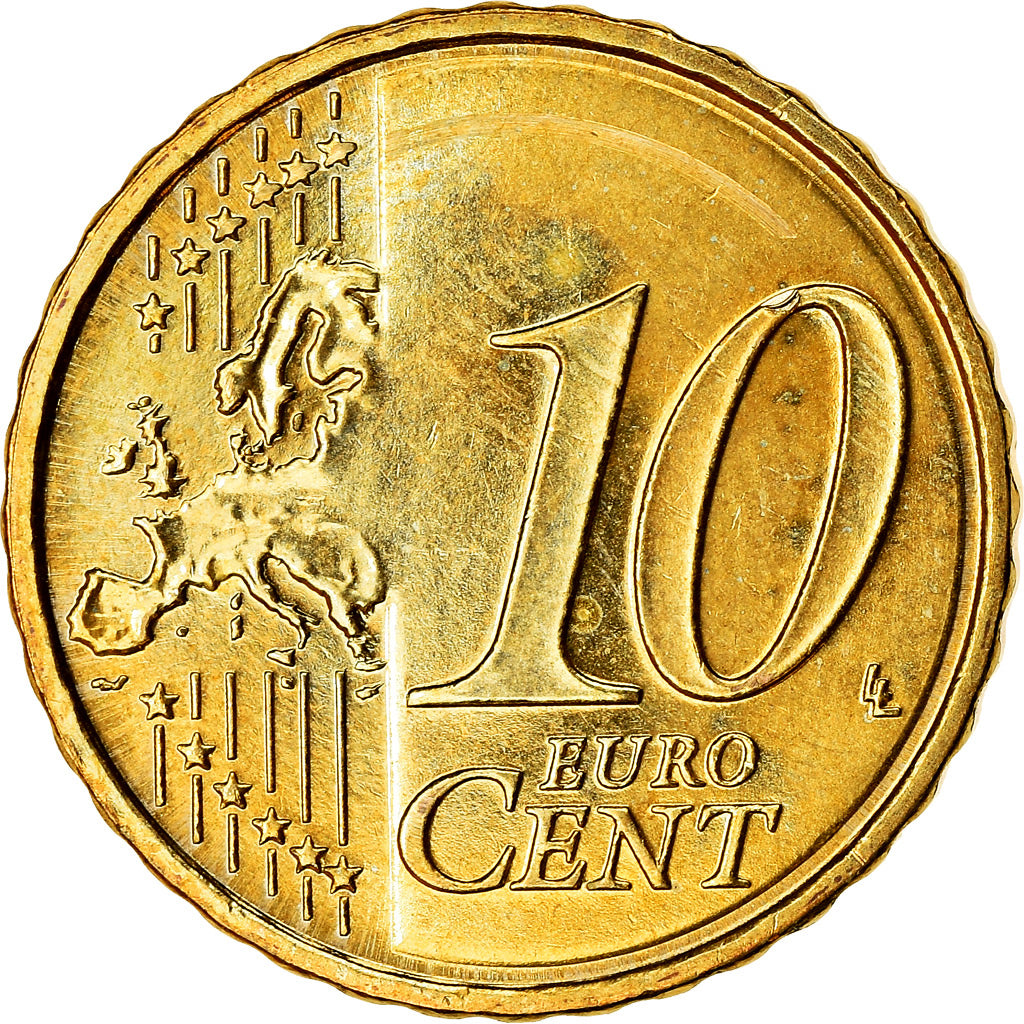 Finland, 10 Euro Cent, 2012, AU(55-58), Brass, KM:126