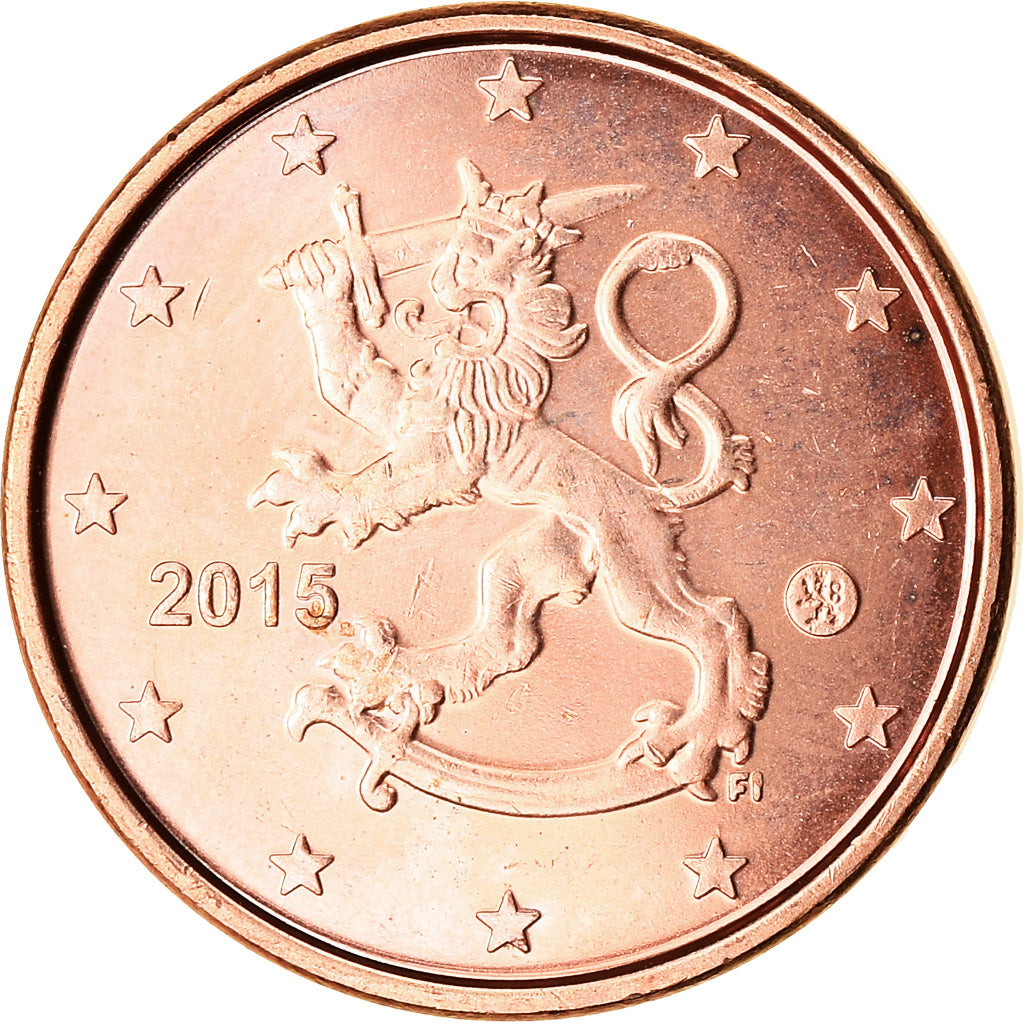 Finlandia, Euro Cent, 2015, AU(55-58), Miedź platerowana stalą