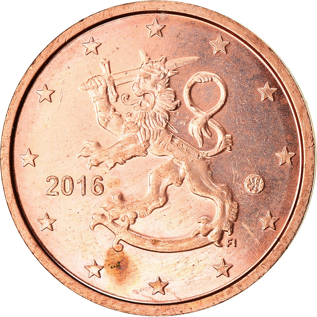 Finland, 2 Euro Cent, 2016, AU(55-58), Copper Plated Steel