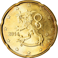Finnland, 20 Euro Cent, 2014, VZ, Messing
