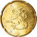 Finnland, 20 Euro Cent, 2014, VZ, Messing