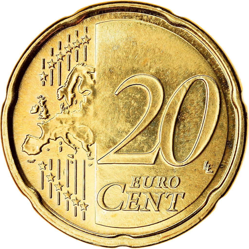 Finlândia, 20 Euro Cent, 2015, AU(55-58), Latão