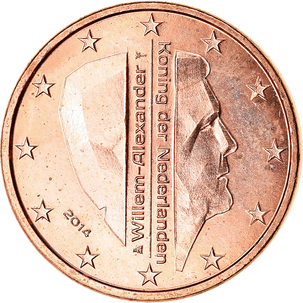 Netherlands, Euro Cent, 2014, AU(55-58), Copper Plated Steel
