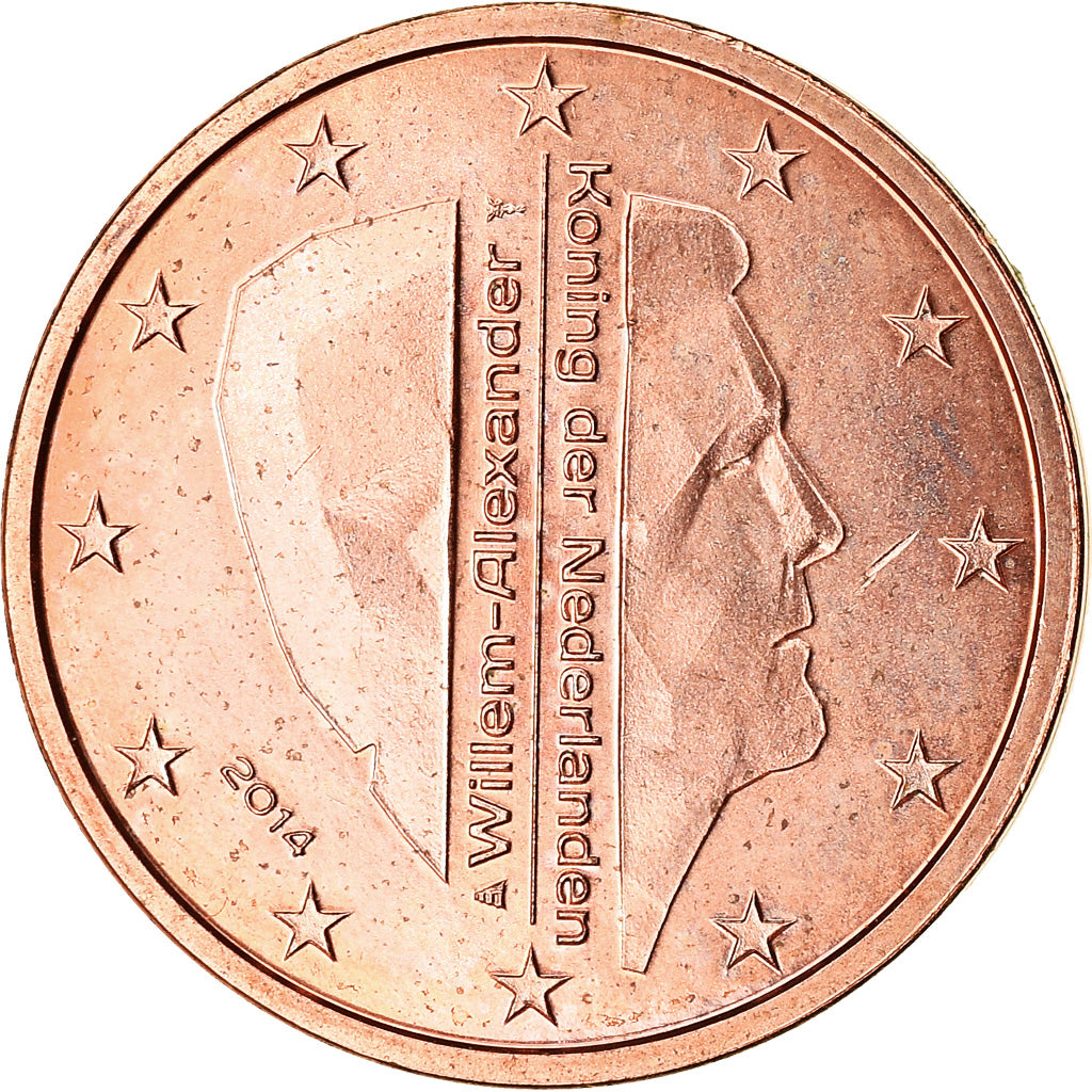 Netherlands, 2 Euro Cent, 2014, AU(55-58), Copper Plated Steel