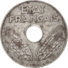 FRANCE, État français, 20 Centimes, 1944, KM #900.2a, VF(30-35), Iron, Gadoury #