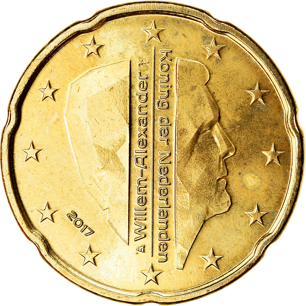 Países Bajos, 20 Euro Cent, 2017, EBC, Latón