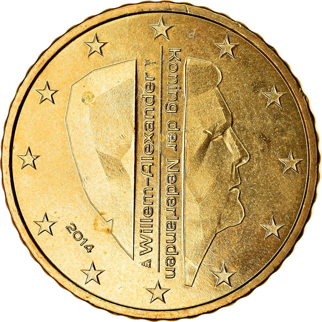 Holandia, 50 Euro Cent, 2014, AU(55-58), Mosiądz