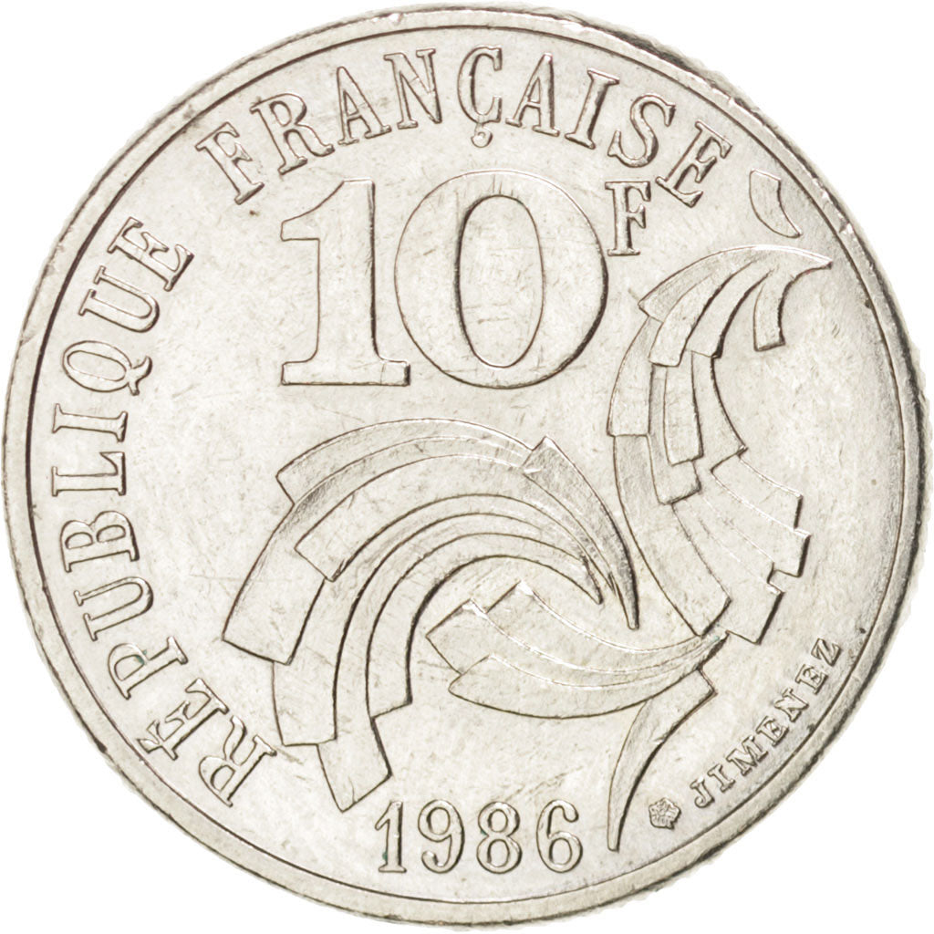 Francia, Jimenez, 10 Francs, 1986, SPL-, Nichel, KM:959, Gadoury:824