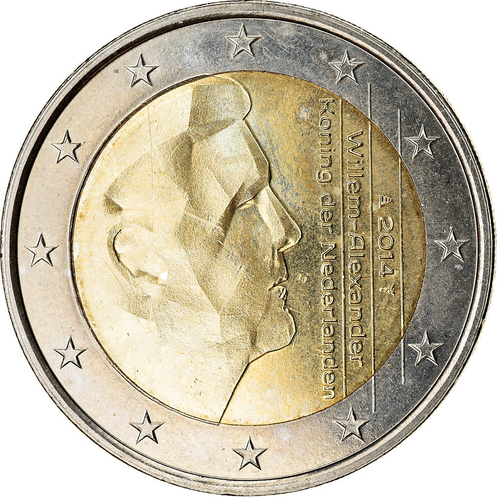 Holandia, 2 Euro, 2014, AU(55-58), Bimetaliczny