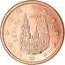 Spanien, Euro Cent, 2014, UNZ, Copper Plated Steel