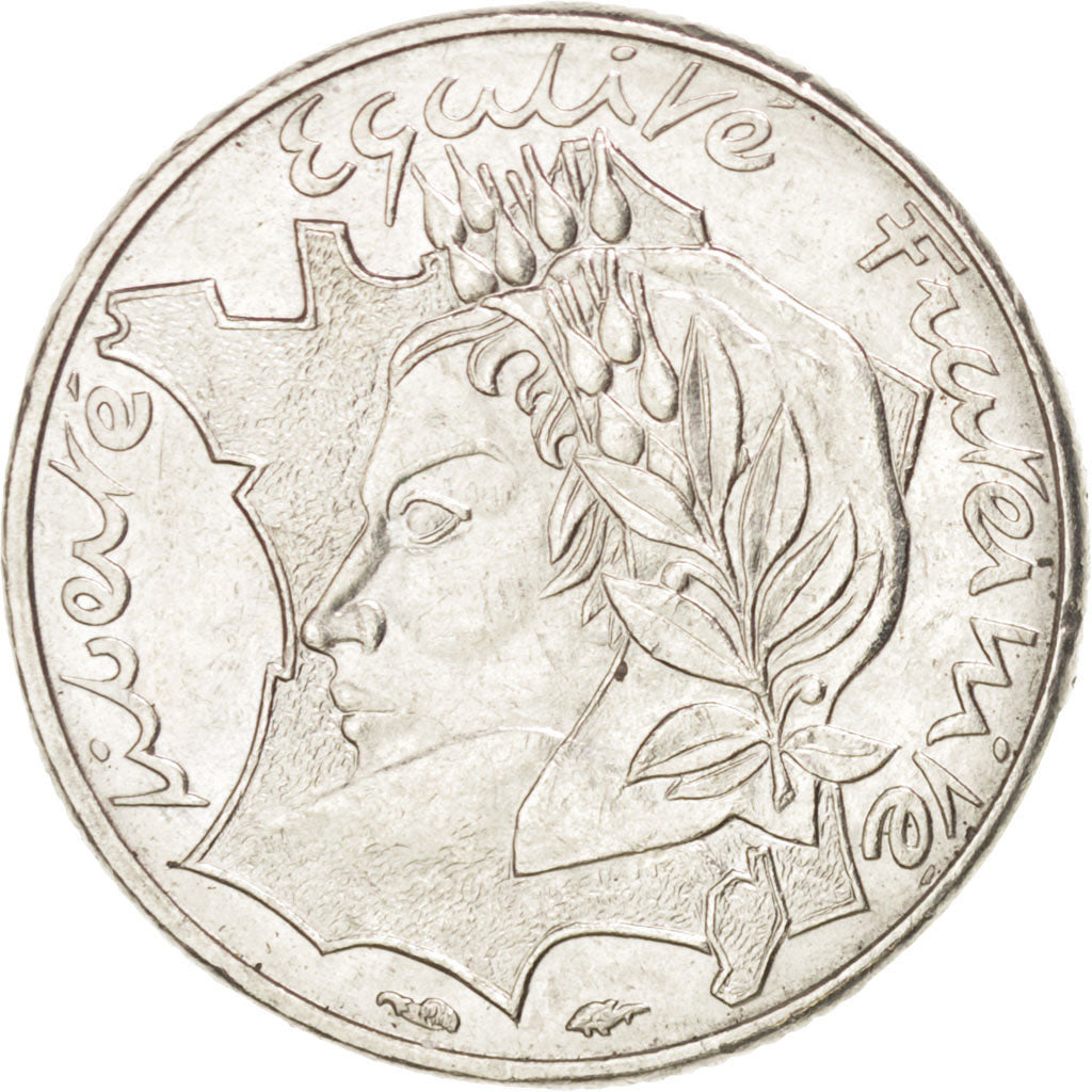 FRANCE, Jimenez, 10 Francs, 1986, KM #959, AU(55-58), Nickel, 21, Gadoury #824,.