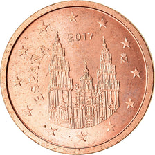 España, 2 Euro Cent, 2017, SC, Cobre chapado en acero