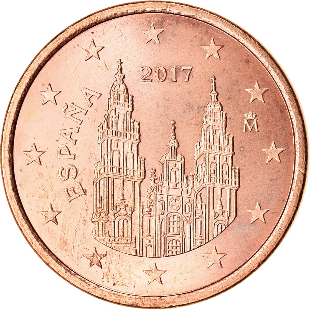 Spain, 5 Euro Cent, 2017, MS(63), Copper Plated Steel