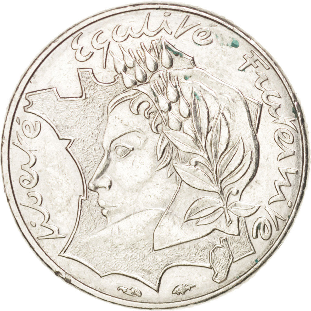 FRANCE, Jimenez, 10 Francs, 1986, KM #959, AU(55-58), Nickel, 21, Gadoury #824,.