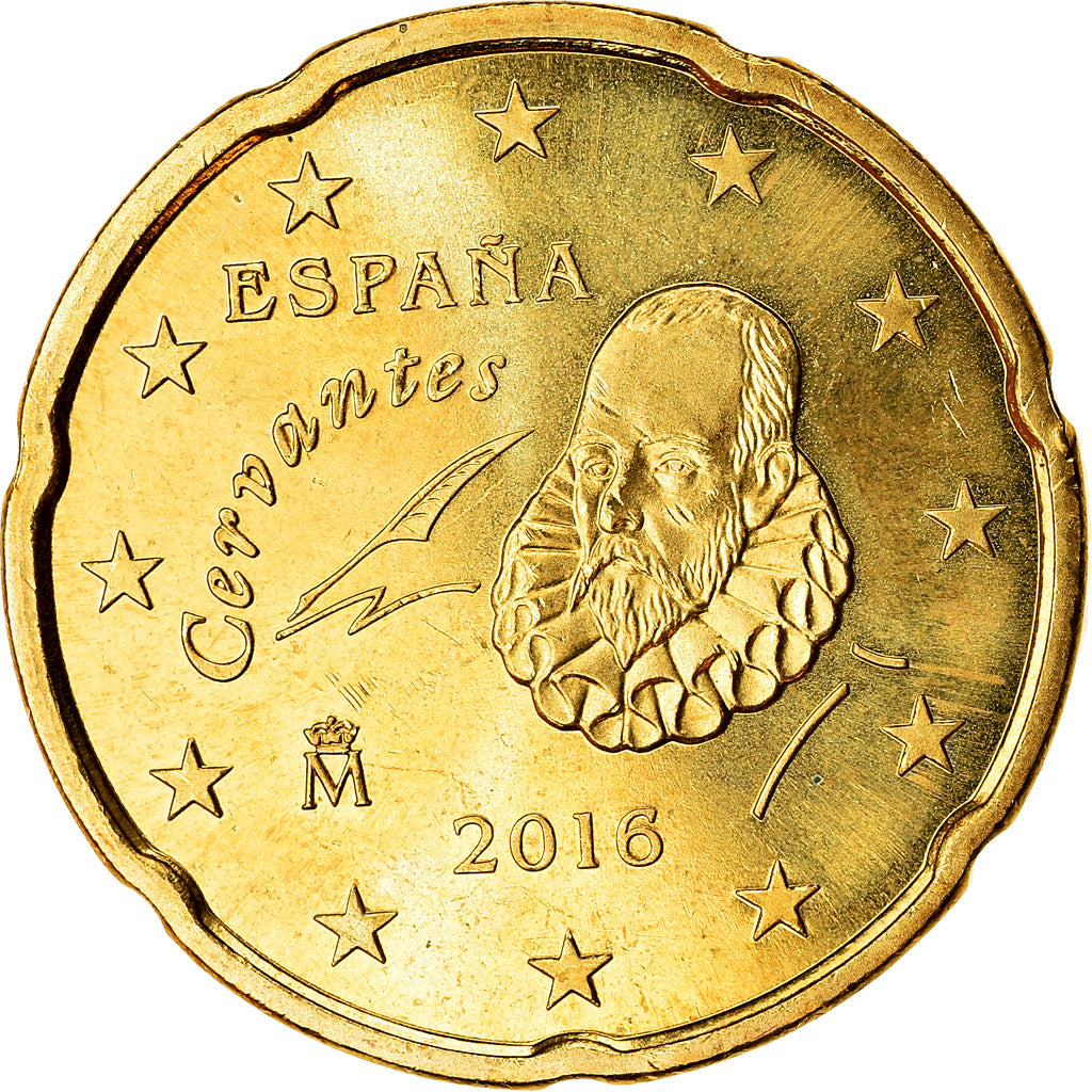 España, 20 Euro Cent, 2016, SC, Latón