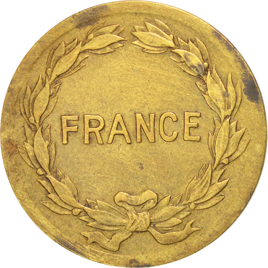 FRANCE, France Libre, 2 Francs, 1944, Philadelphia, KM #905, EF(40-45), Brass,..