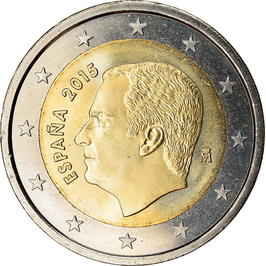 Spain, 2 Euro, 2015, MS(63), Bi-Metallic