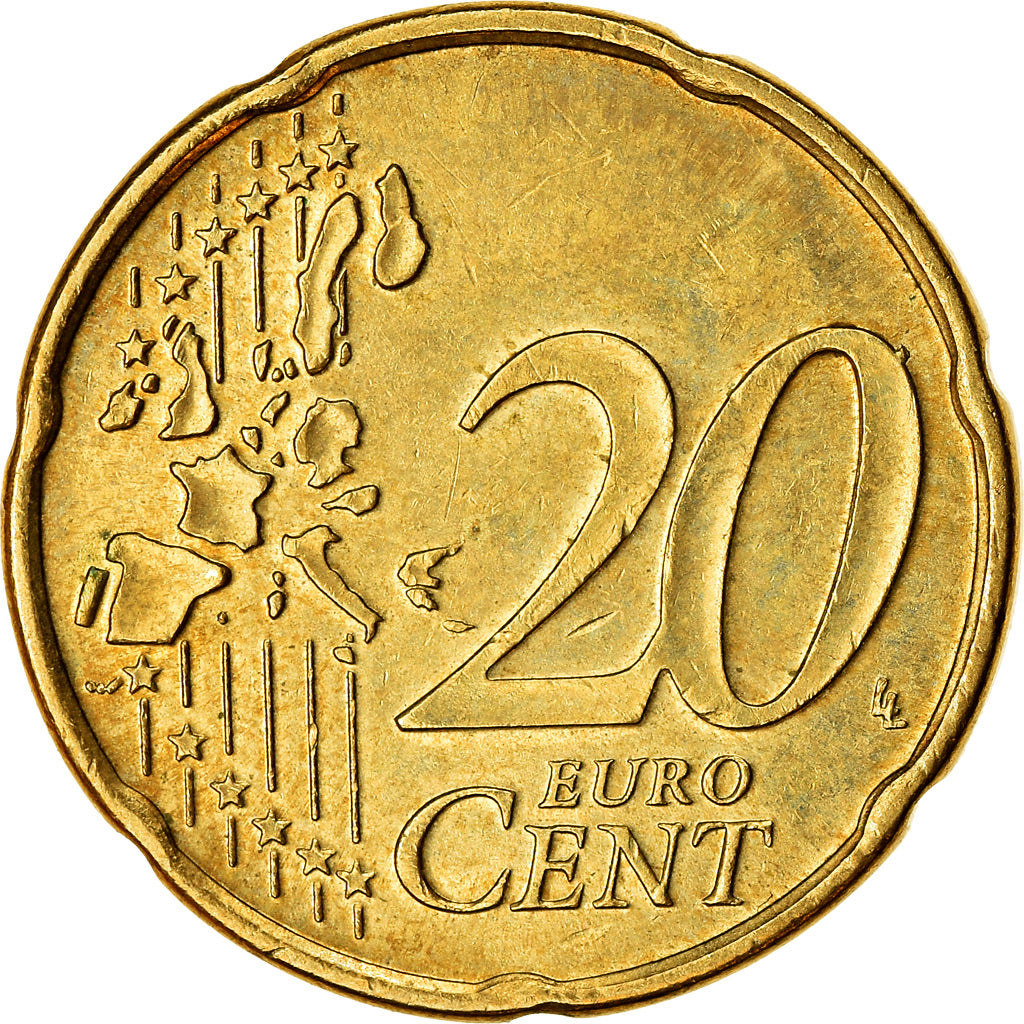 België, 20 Euro Cent, 2000, ZF, Tin, KM:228