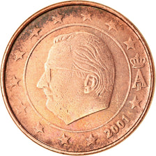 Belgium, Euro Cent, 2001, EF(40-45), Copper Plated Steel, KM:224