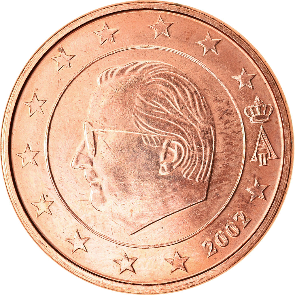 Belgio, 5 Euro Cent, 2002, SPL, Acciaio placcato rame, KM:226