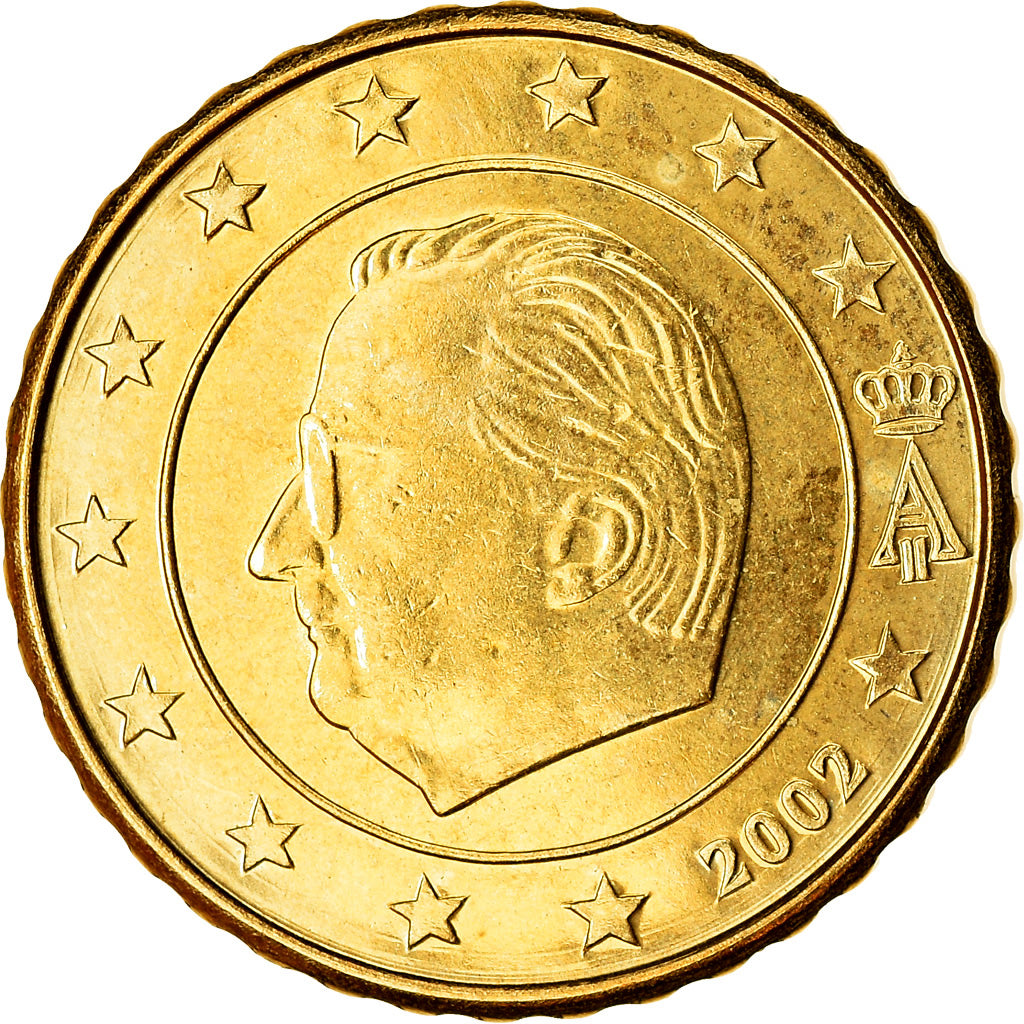 Belgio, 10 Euro Cent, 2002, SPL-, Ottone, KM:227