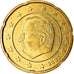 Belgia, 20 Euro Cent, 2002, Brussels, AU(55-58), Mosiądz, KM:228