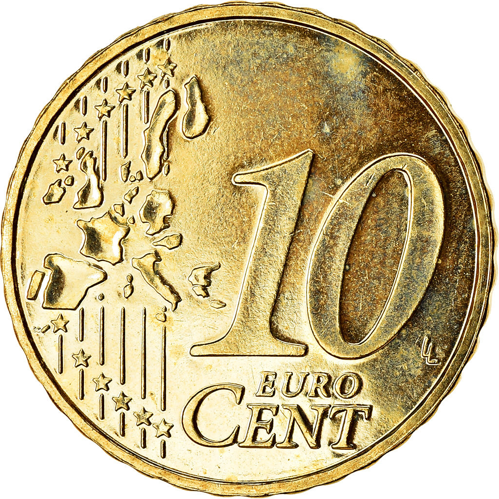 Belgien, 10 Euro Cent, 2003, SS, Messing, KM:227