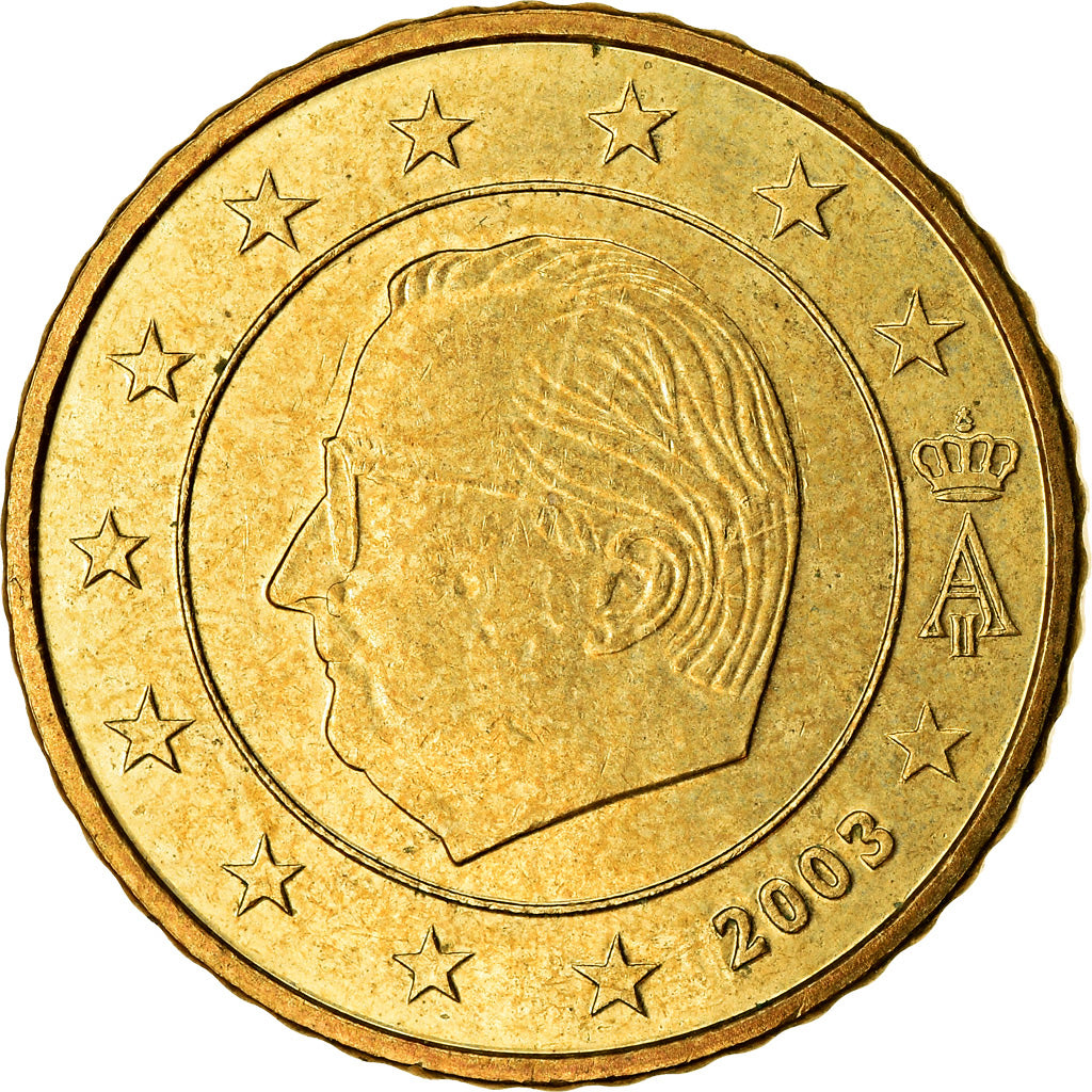Belgio, 50 Euro Cent, 2003, BB, Ottone, KM:229