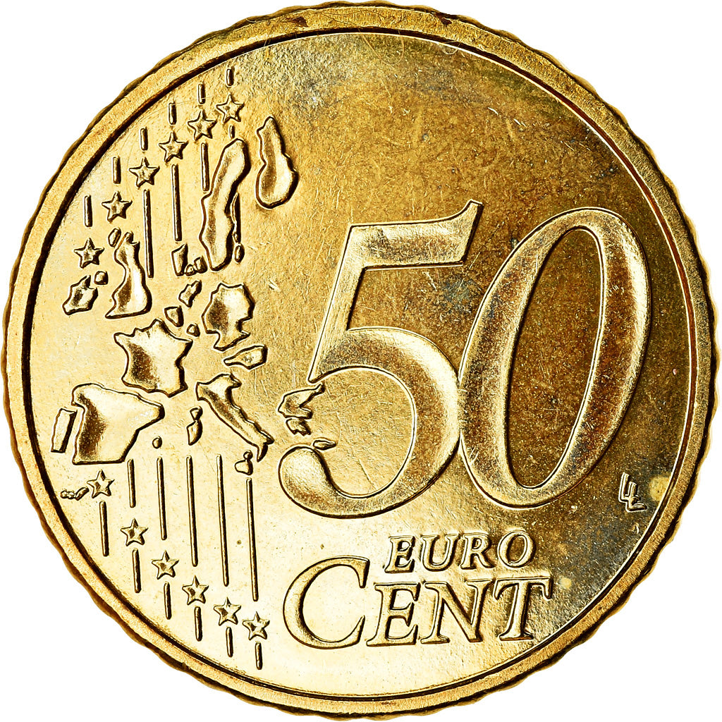 Belgio, 50 Euro Cent, 2005, SPL, Ottone, KM:229