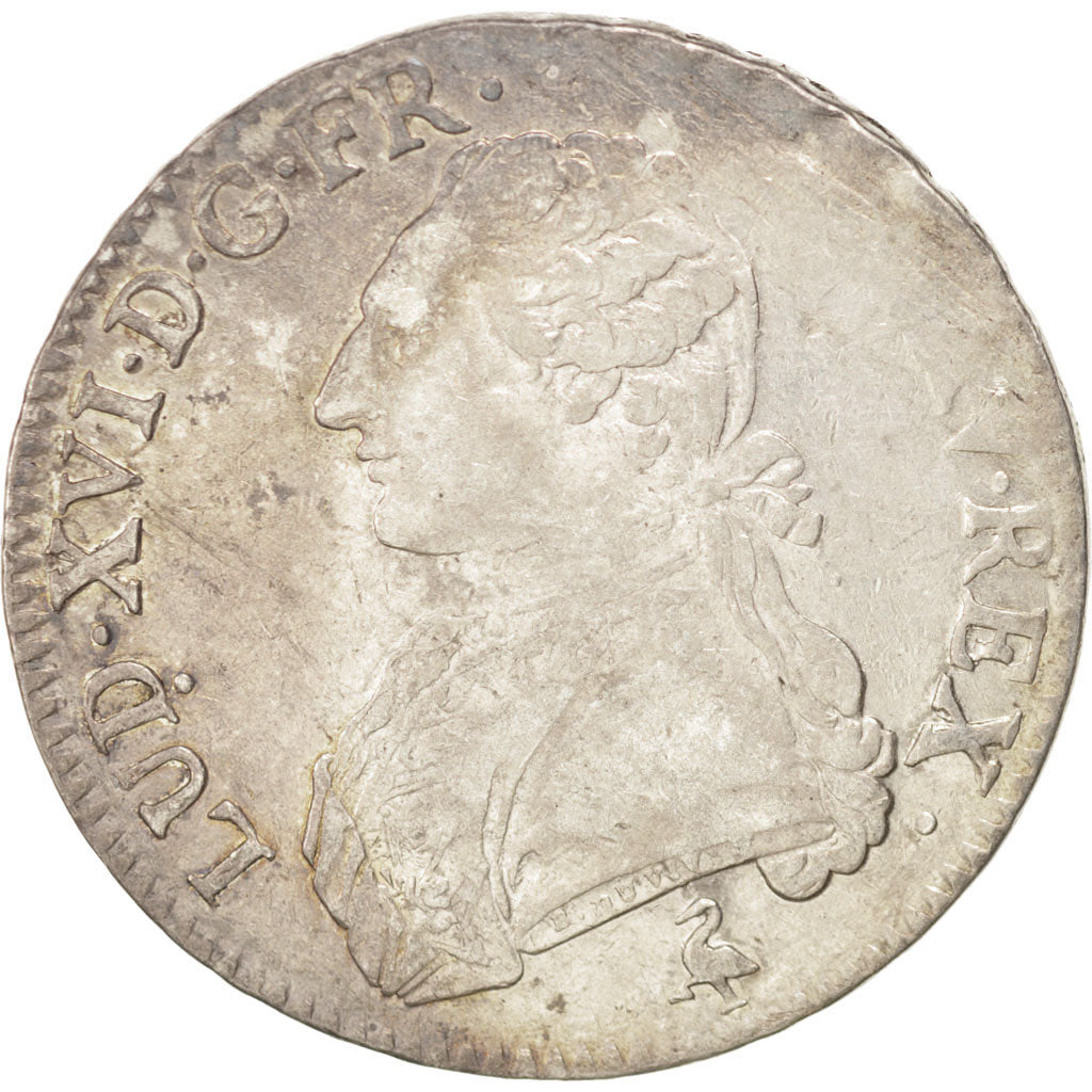 FRANCE, Écu aux branches d'olivier, ECU, 1784, Paris, KM #564.1, VF(20-25), ...