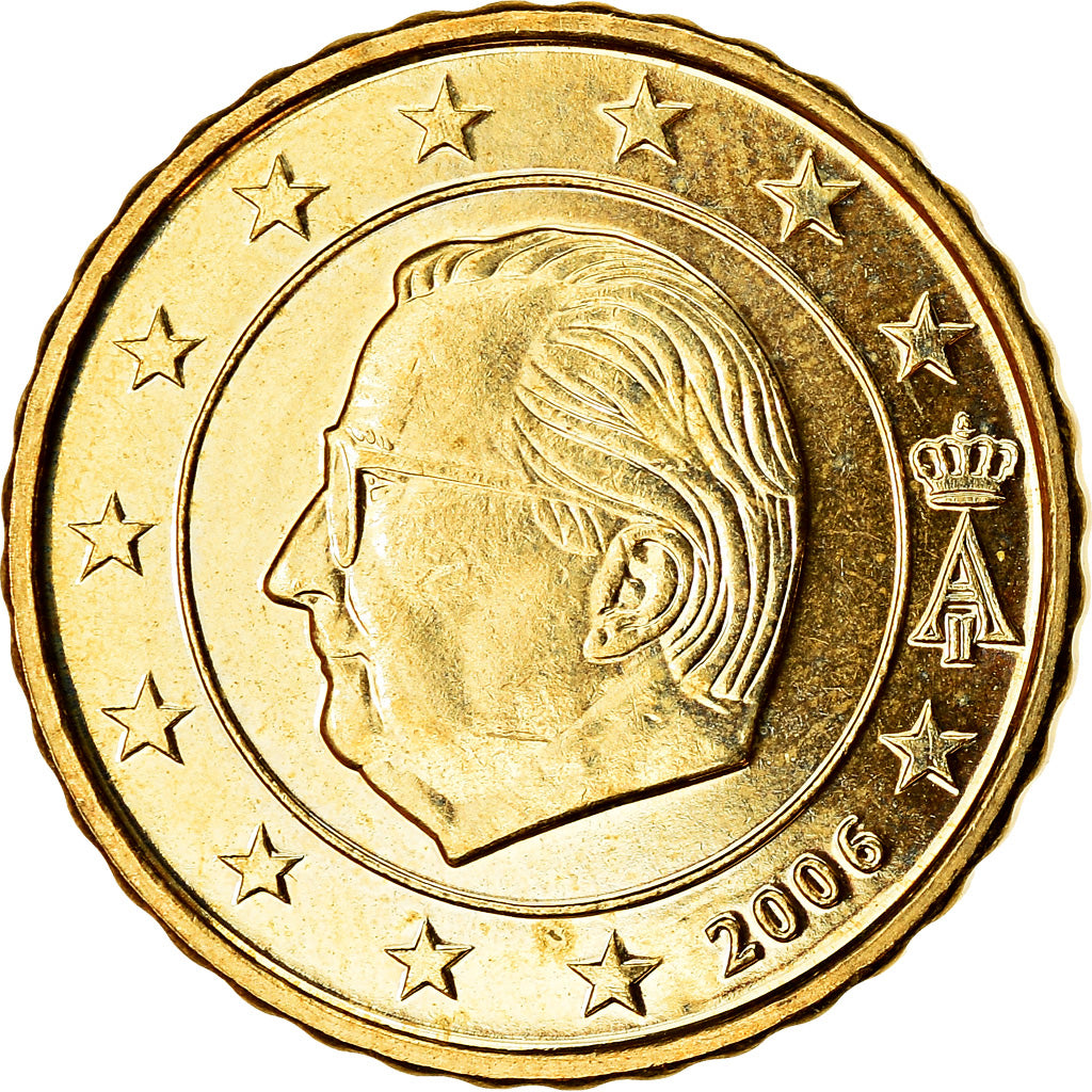 Belgien, 10 Euro Cent, 2006, UNZ, Messing, KM:227