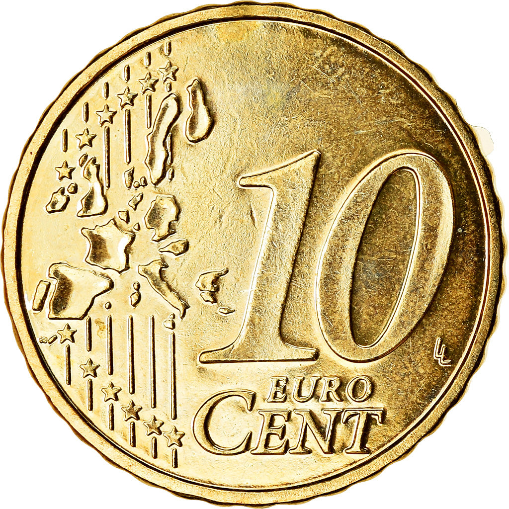Belgien, 10 Euro Cent, 2006, UNZ, Messing, KM:227