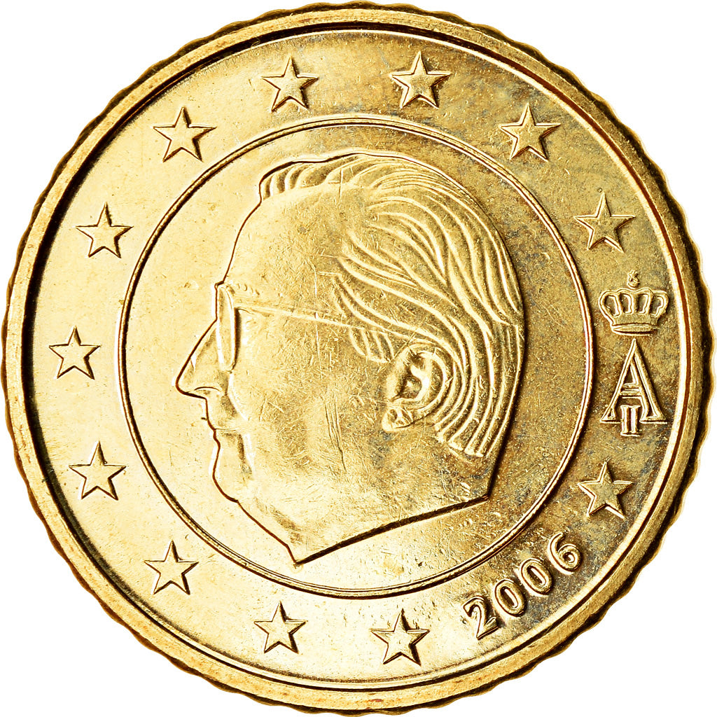 Belgien, 50 Euro Cent, 2006, UNZ, Messing, KM:229