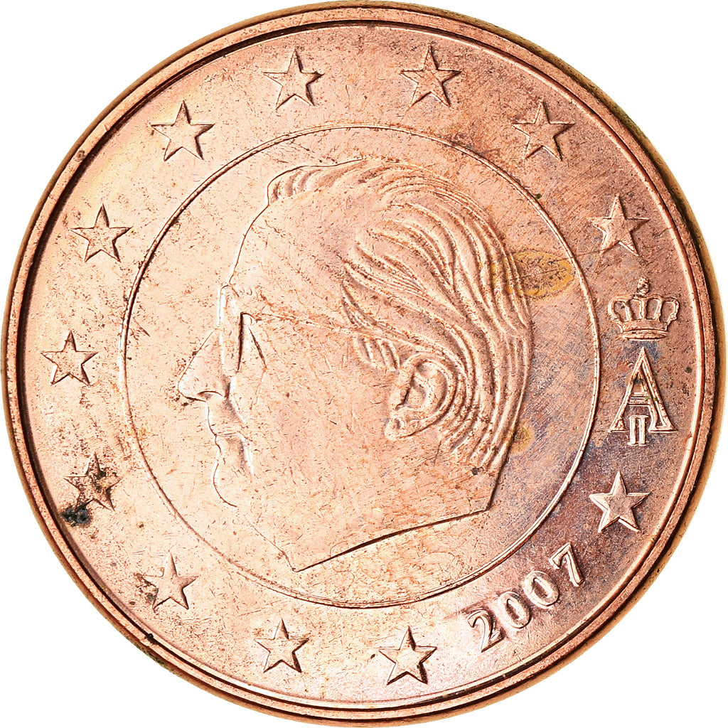 Belgium, 5 Euro Cent, 2007, AU(55-58), Copper Plated Steel, KM:226