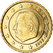 Belgio, 10 Euro Cent, 2007, SPL, Ottone, KM:242