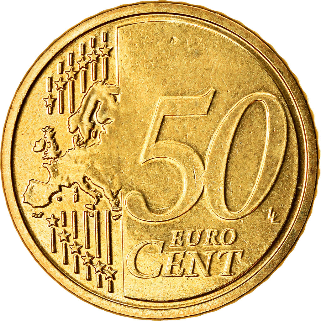 Belgio, 50 Euro Cent, 2007, SPL, Ottone, KM:244