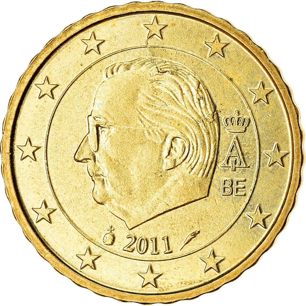 Belgium, 10 Euro Cent, 2011, AU(55-58), Brass, KM:277