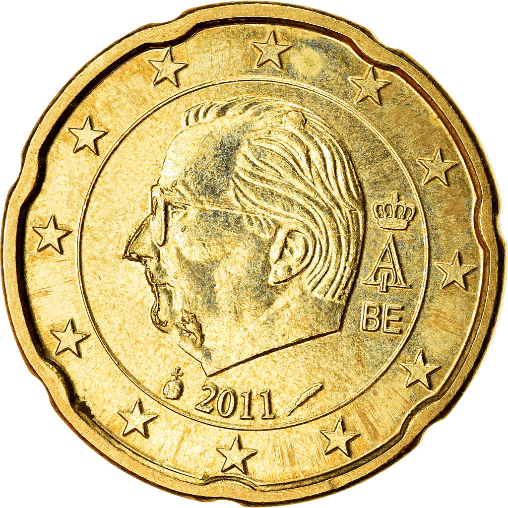 Belgien, 20 Euro Cent, 2011, SS, Messing, KM:278