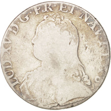 FRANCE, Écu aux branches d'olivier, ECU, 1727, Tours, KM #486.7, F(12-15), ...