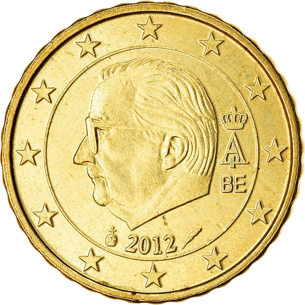 Belgio, 10 Euro Cent, 2012, SPL-, Ottone, KM:277