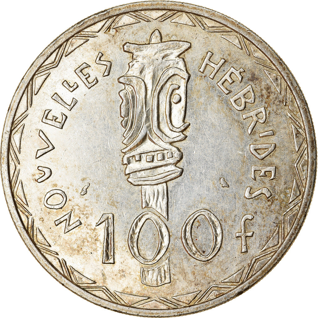 Münze, New Hebrides, 100 Francs, 1966, Paris, SS, Silber, KM:1