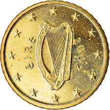 REPÚBLICA DE IRLANDA, 50 Euro Cent, 2002, EBC, Latón, KM:37