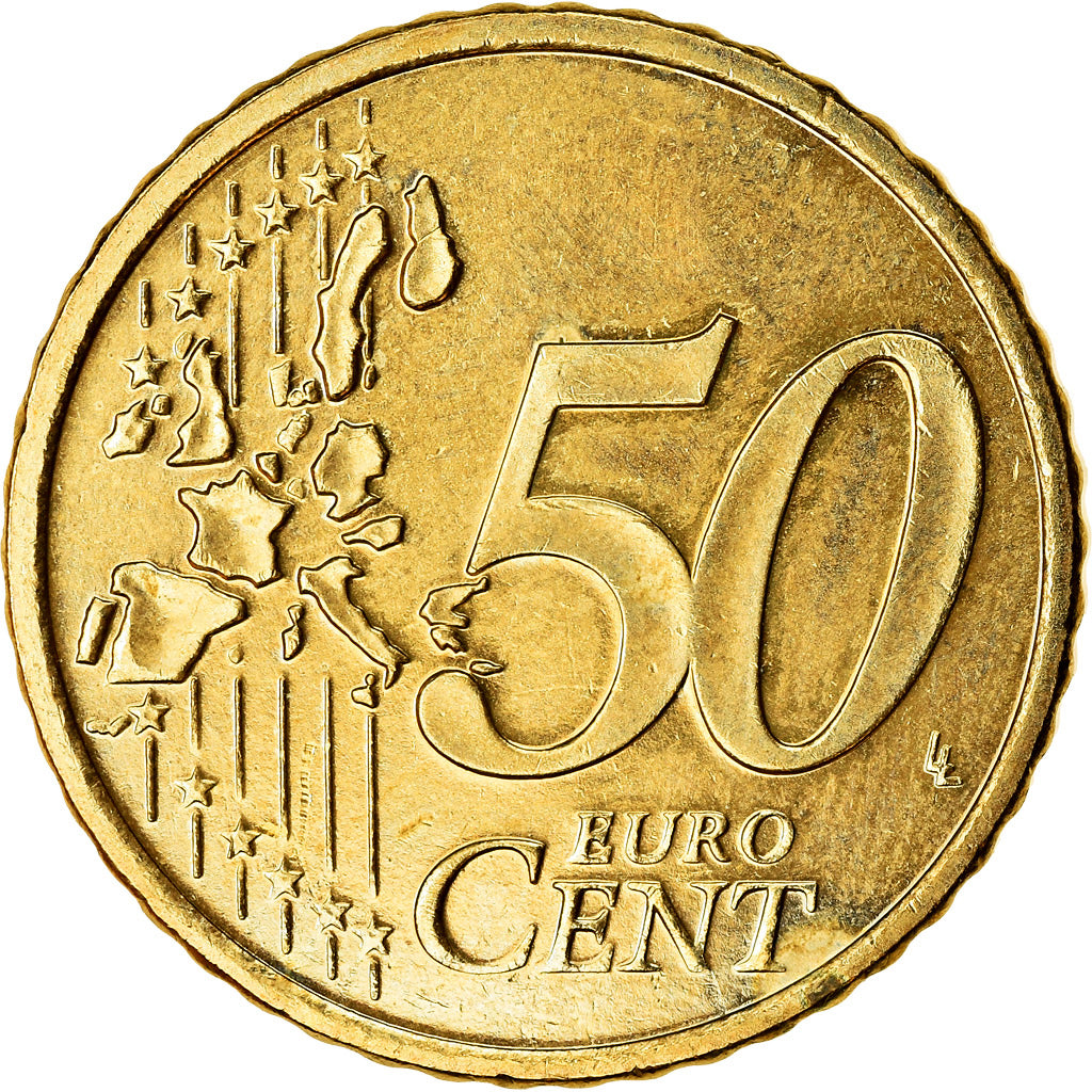 IRELAND REPUBLIC, 50 Euro Cent, 2002, VZ, Messing, KM:37