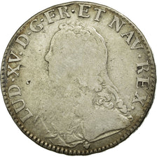 Monnaie, France, Louis XV, Écu aux branches d'olivier, Ecu, 1728, Bordeaux, B+