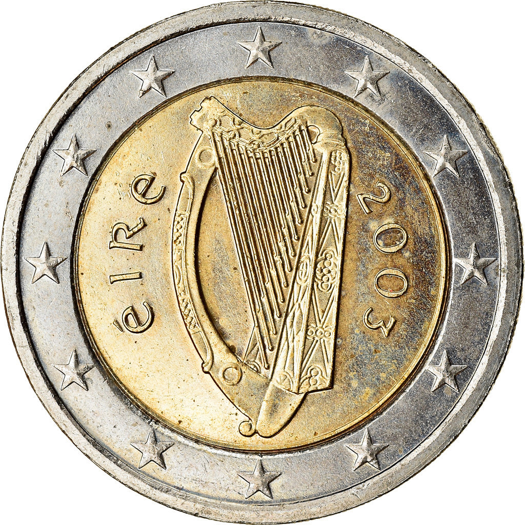 REPUBBLICA D’IRLANDA, 2 Euro, 2003, SPL, Bi-metallico, KM:39