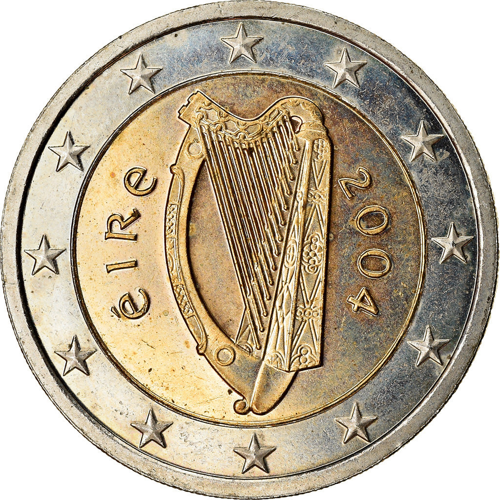 REPÚBLICA DA IRLANDA, 2 Euro, 2004, MS(63), Bimetálico, KM:39