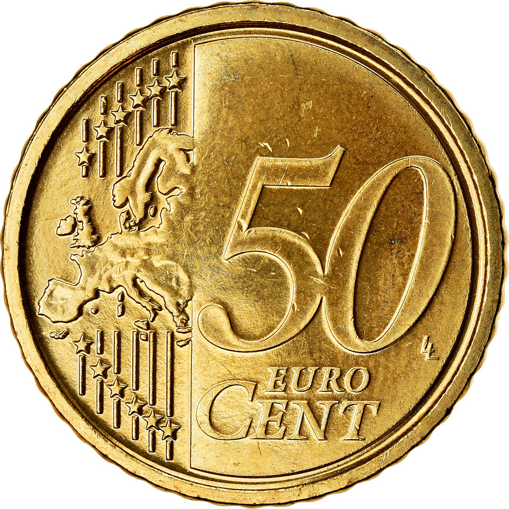 REPUBBLICA D’IRLANDA, 50 Euro Cent, 2007, SPL, Ottone, KM:49