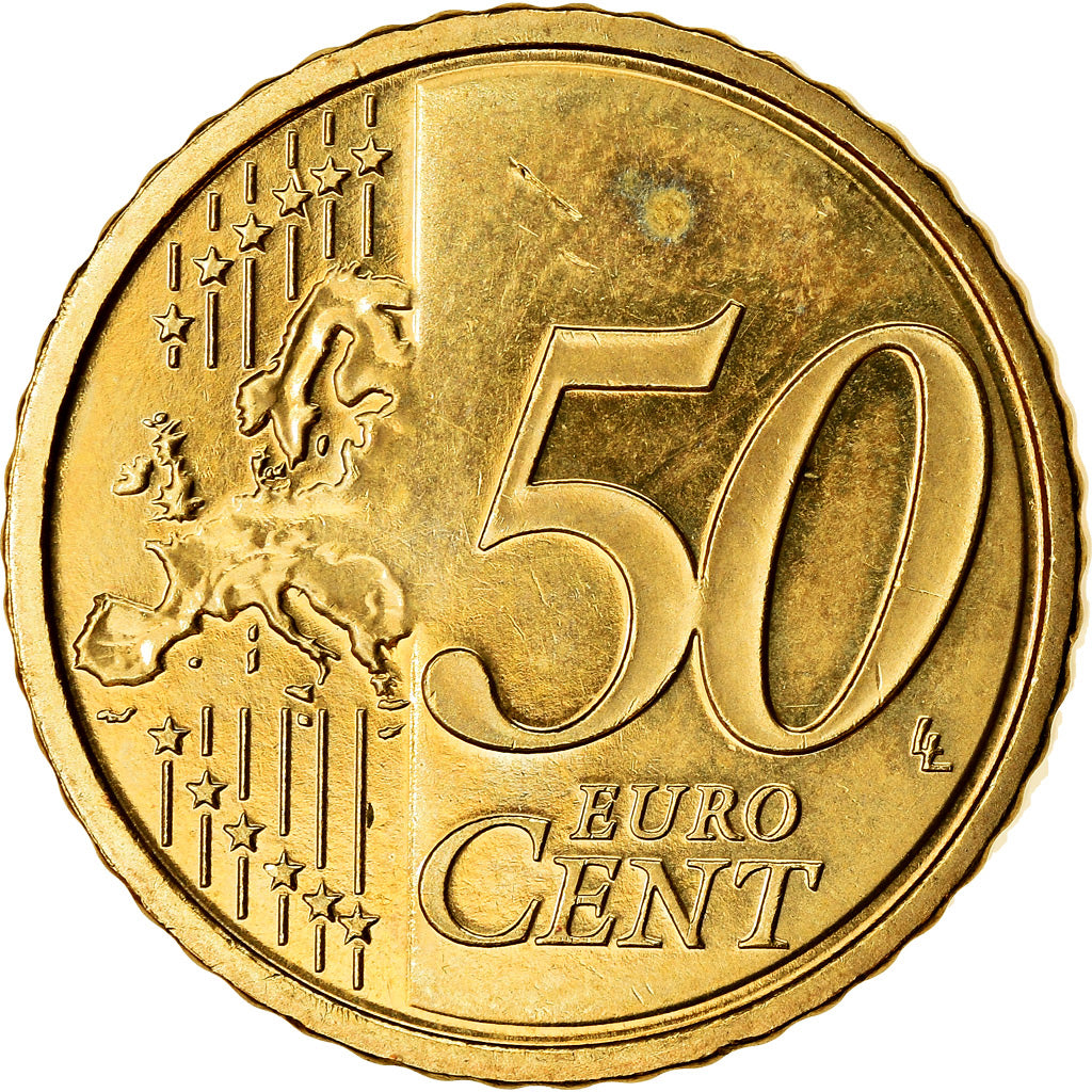REPUBBLICA D’IRLANDA, 50 Euro Cent, 2009, SPL, Ottone, KM:49