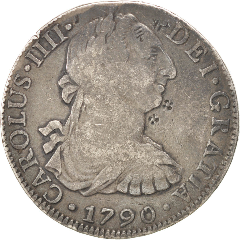 MEXICO, 8 Reales, 1790, Mexico City, KM #108, VF(30-35), Silver, 26.68